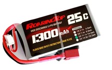 RoaringTop LiPo Battery Pack 25C 1300mAh 3S 11.1V with Deans Plug