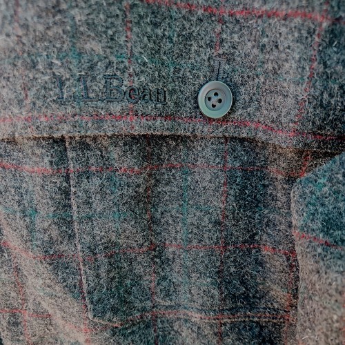L.L. Bean Maine Guide Jac-Shirt, Large, Wool Plaid Hunting Overshirt Jacket - Picture 4 of 16