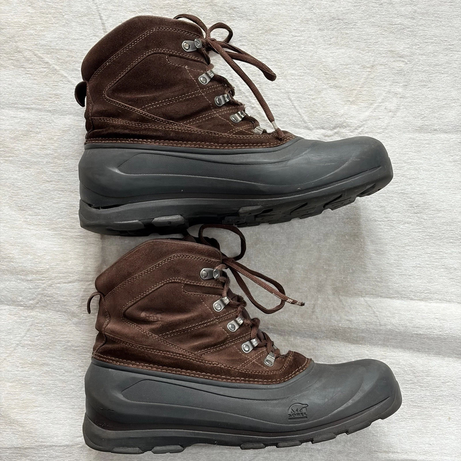 Sorel Winter Snow Hiking Boots Brown Men’s Size 11.5 Thinsulate NM1435-204 Duck
