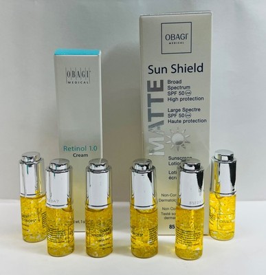 OBAGI SUNSHIELD MATTE   SPF50-RETINOL 1.0 1oz -DAILY HYDRO DROPS X6 -AUTHENTIC