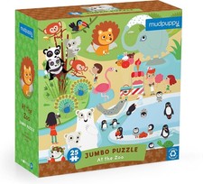 Mudpuppy At The Zoo - Jumbo 25 Piece Jigsaw Floor Puzzle Featuring by Mudpuppy