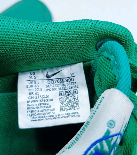 Talla 9.5 - Nike Air Force 1 '07 LV8 40 Aniversario - Malachite Sin Caja 2
