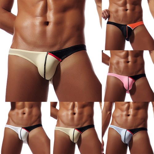 Lightweight Men's Ice Silk Bikini Briefs Trunks Underwear Shorts White M 2XL - Picture 2 of 27