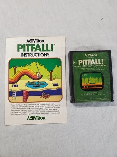 Atari 2600 Pitfall With Manual  Tested
