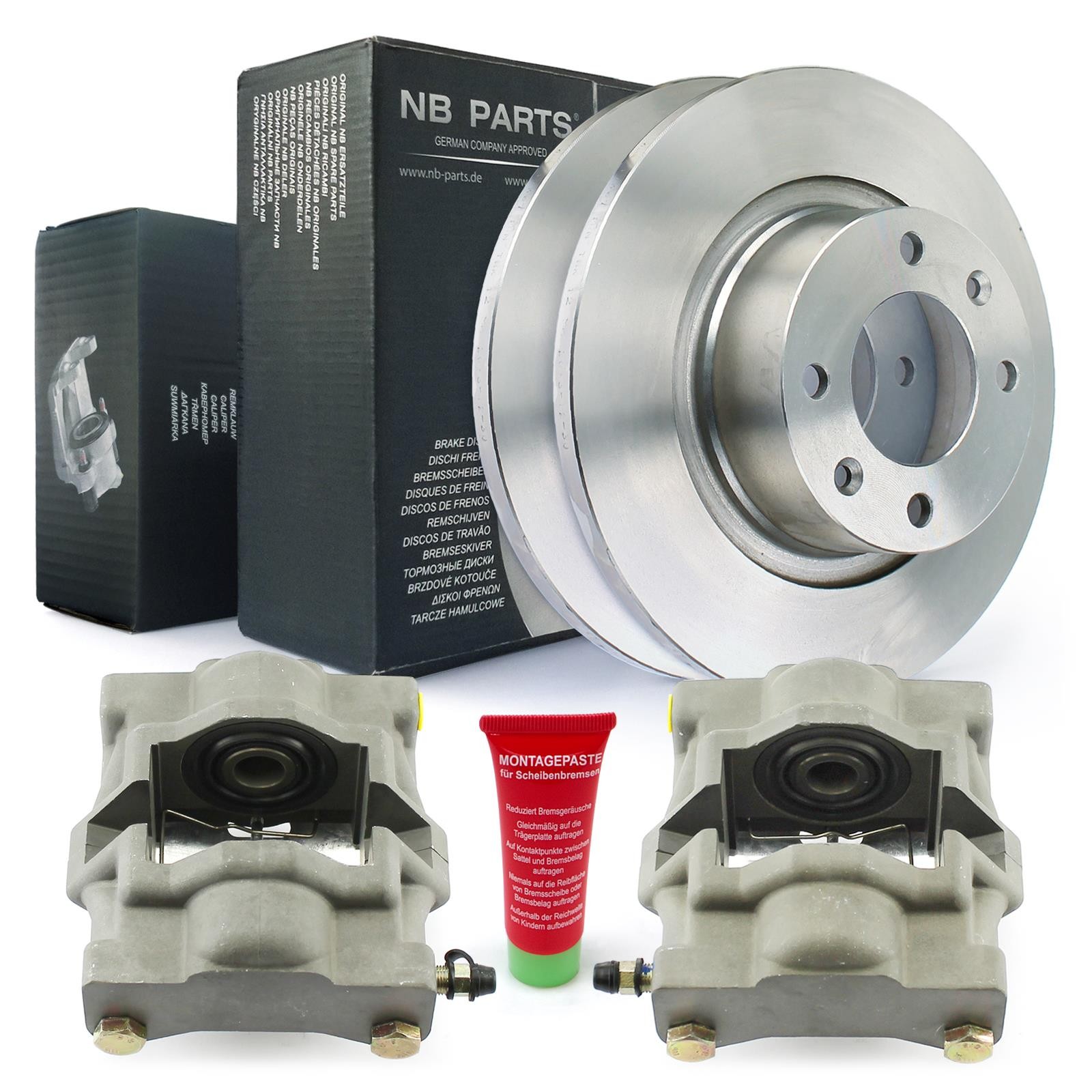 2x Brake Caliper + Brake Discs Rear for Citroën C5 I II Break