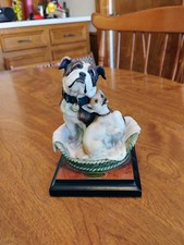 Florence Giuseppe Armani Ceramic Bulldog Titled "Odd Fellows" Statue Figurine