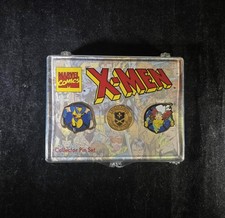X-Men Collector Pin Set - Wolverine Rogue - 1993 Marvel Comics