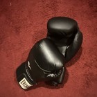 Everlast Black Boxing Sparring Gloves Pair, Adult Unisex Training Gear — photo 4
