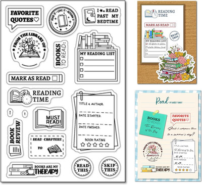 Reads Label Clear Stamps for Planners Journals from the Library of  Reading Name