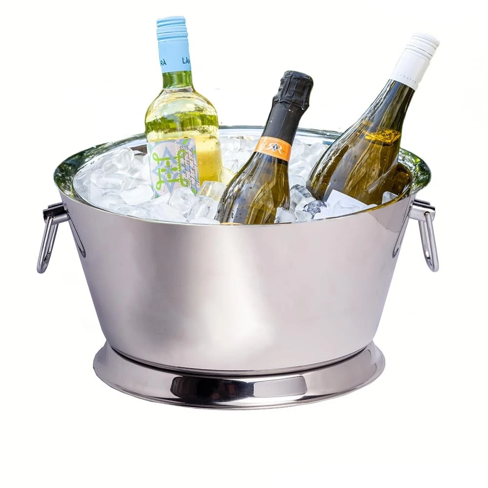 Insulated Beverage Tub 3.2 Gal Double Wall Stainless Steel Ice Bucket