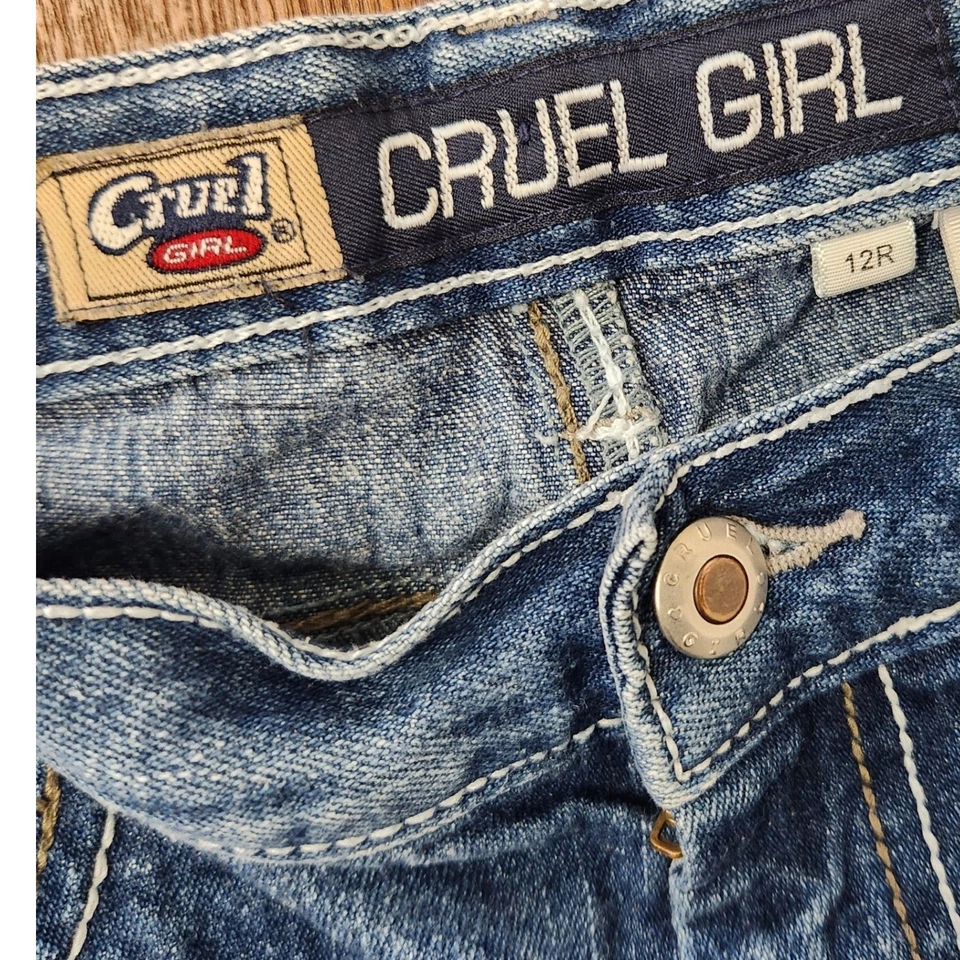 Cruel Girl 女孩 12R 码短靴牛仔裤中号水洗 — 第 4/4 张图片