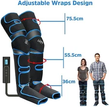 Leg Massager Air Compression Foot Calf Thigh Knee Massager Pain Relief 6 Modes