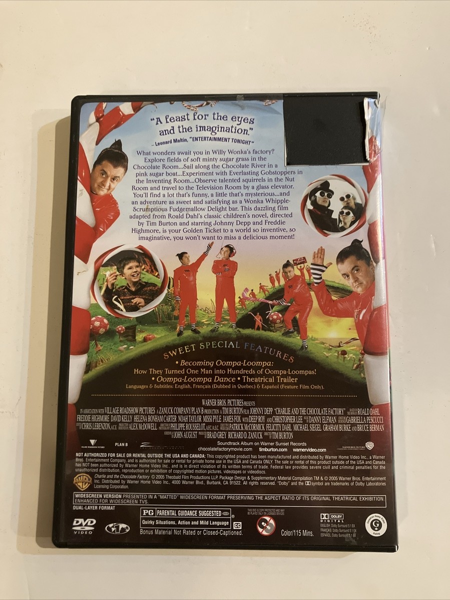Charlie and the Chocolate Factory (DVD, 2005, Widescreen, EUC | eBay