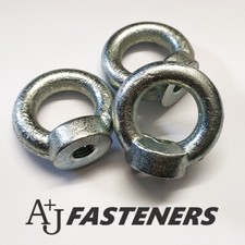 LIFTING EYE NUT GALVANISED ZINC PLATED M6 M8 M10 M12 M16 20 M24 FEMALE DIN582