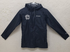 Columbia Boys Jacket Medium Black Long Sleeve Lined Windbreaker Active