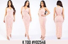 Women K TOO Distressed Tank Maxi Dress