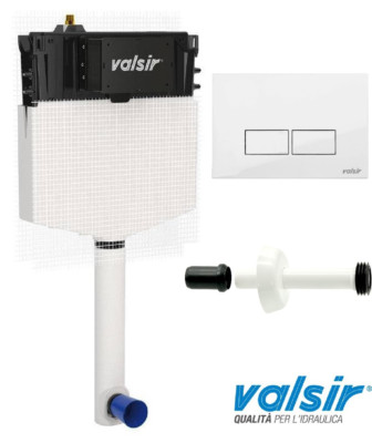VALSIR TROPEA S EINBAU-ABLAUFKASTEN KOMPLETT MIT WEISSER PLATTE UND SCHLAUCHBOOT