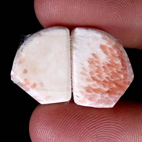 NATURAL PINK SCOLECITE DESIGNER MIX PAIR CABOCHON LOOSE GEMSPAIR PK107 - Imagen 85 de 101
