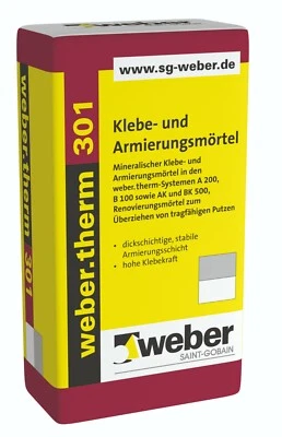 (1,18 €/kg) 30 kg Klebe und Armierungsmörtel Renovierungsmörtel weber.therm 301