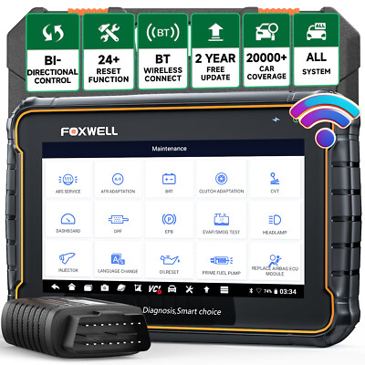FOXWELL GT60BT Car Bidirectional Full System OBD2 Scanner Diagnostic TPS BMS SAS