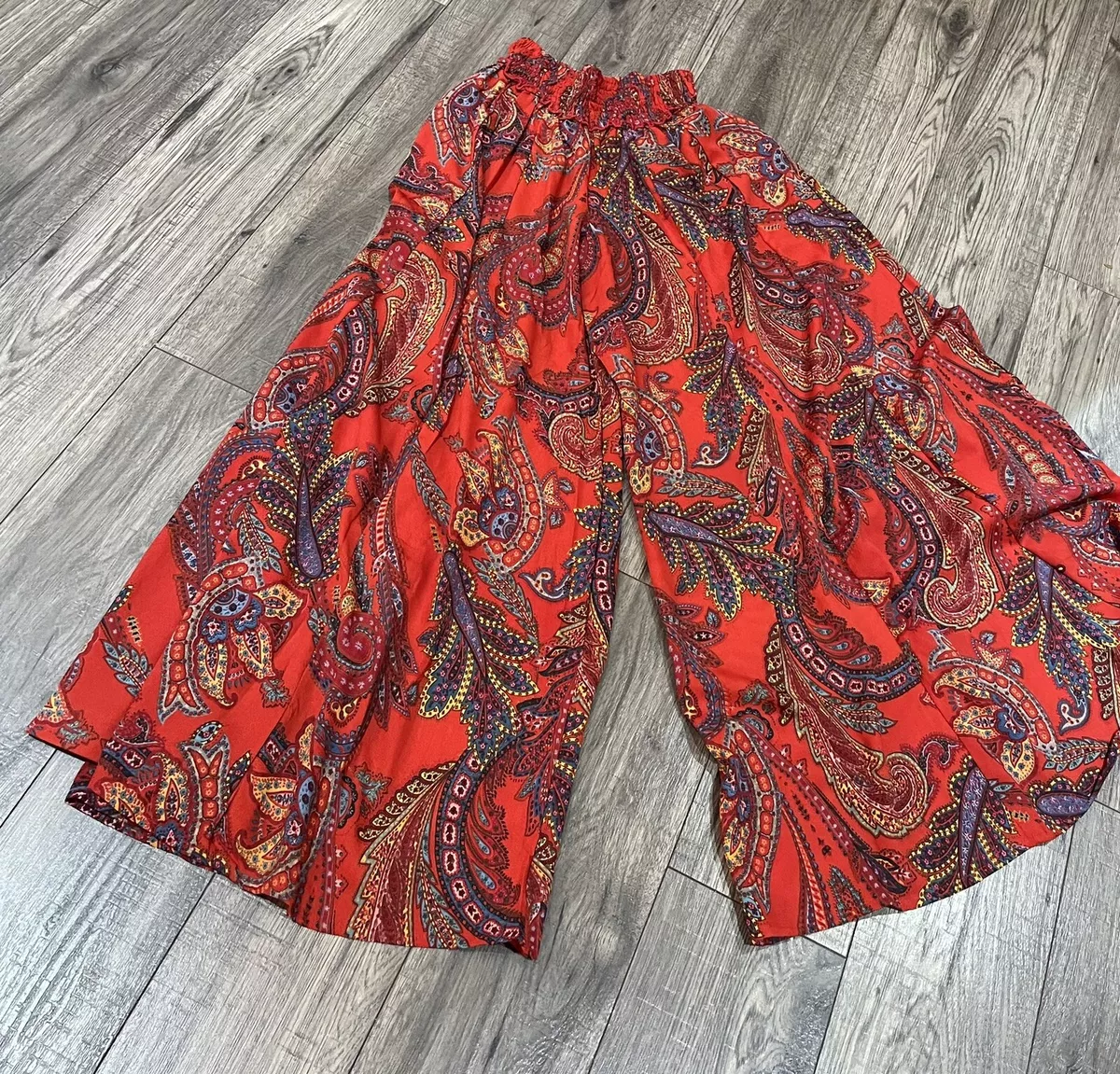 Paisley print sales flared trousers