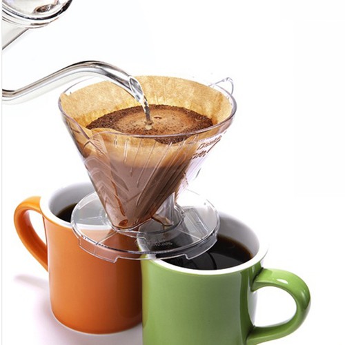 Gocciolatore doppio caffè casa TRASPARENTE versare sopra tè erogazione goccia due tazze alla volta - Foto 8 di 9