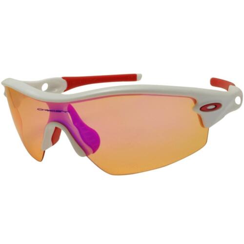 Oakley Custom Radar Pitch Polished White Blue Iridium Lens Sports Sunglasses - Picture 2 of 5