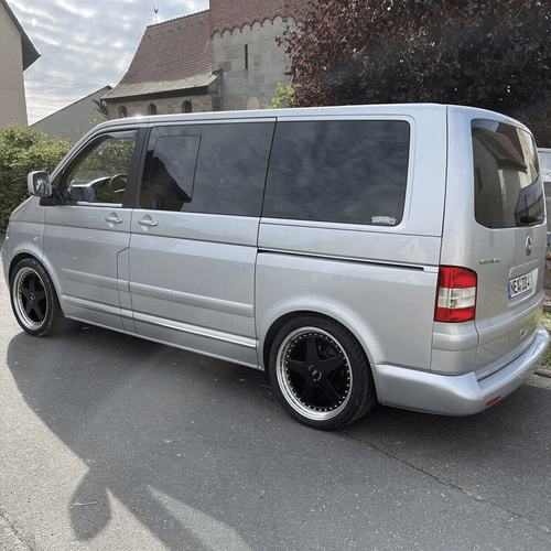 18 Zoll T2 Stufentiefbett Alufelgen 8x18 4x100 ET35 in schwarz für Fiat Opel - Bild 6 von 8