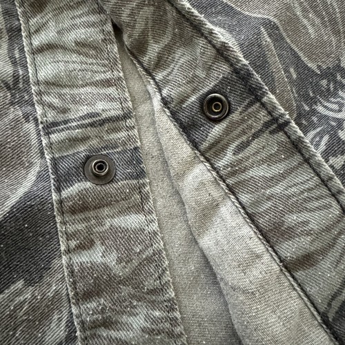 Vintage Bass Pro Shops Tiger Stripe Camo Snap Button Long Sleeve Shirt M/L - Picture 6 of 9