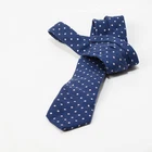 ETON Wool Tie Blue Twill Polka Dot Italy Made Menswear Classic
