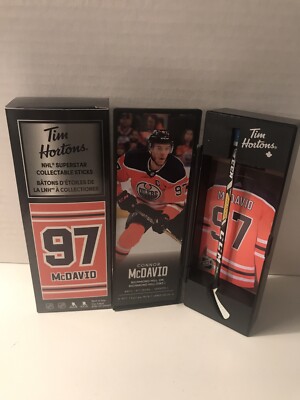 2020 CONNOR MCDAVID TIM HORTONS NHL COLLECTABLE HOCKEY STICK LOCKER 
