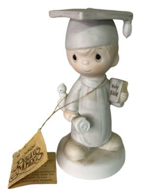 Precious Moments ''The Lord Bless You And Keep You''Boy Graduate  1980 Cake Topper