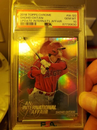 2018 TOPPS CHROME SHOHEI OHTANI ROOKIE PSA 10 GEM MINT REFRACTOR #IA-SO RC!!