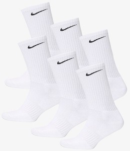 Nike Everyday Cush Crew Socks 6 Pairs Pack Unisex Running White NWT SX7666-100  | eBay