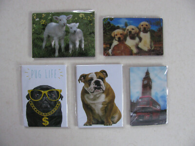 Fridge Magnets Various Theme London Dogs Pugs Cats Farm Animals Big Ben Bus Gift