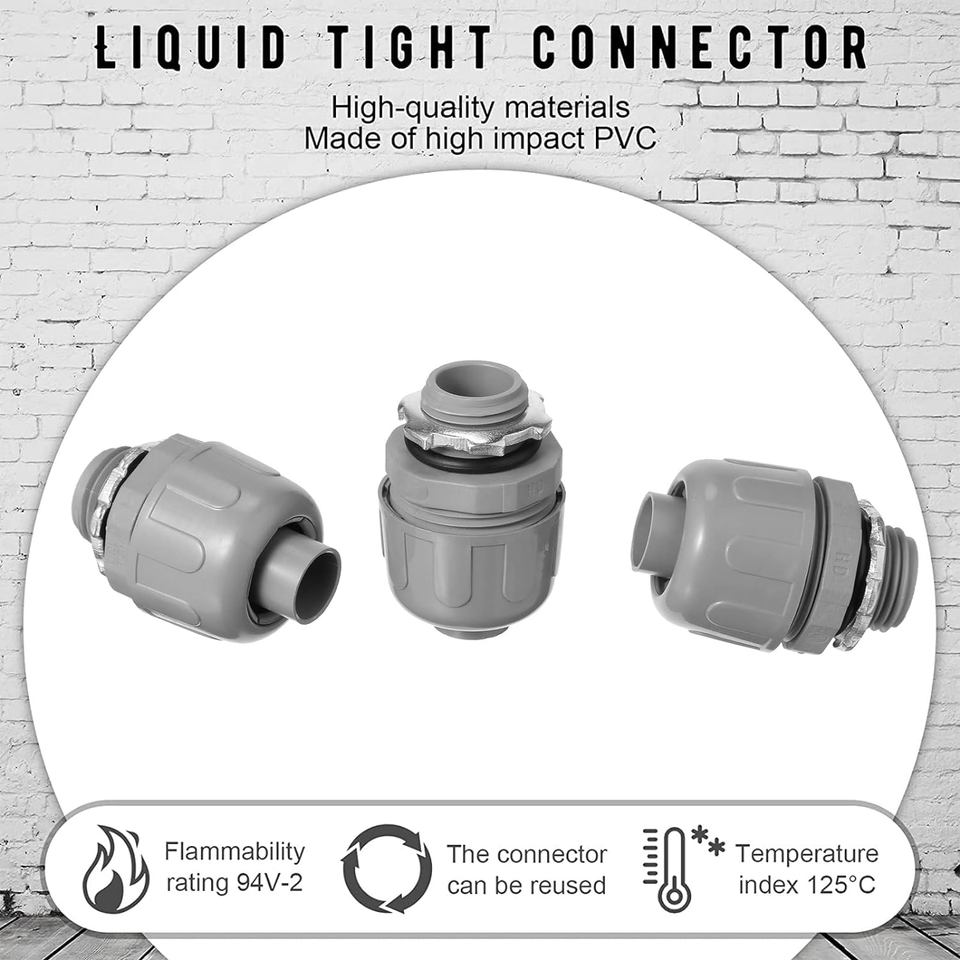 1/2 Inch Liquid Tight Connector PVC Electrical Conduit Fittings