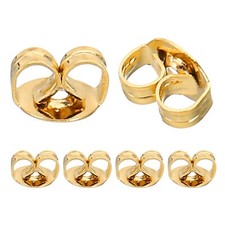 6 Pcs Earring Backs, 14K Gold Locking Earring Backs Replacements