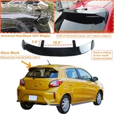 For 2014-2024 Mitsubishi Mirage Glossy Black Rear Roof Spoiler Wing Universal