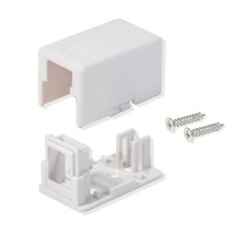 50 Pack Surface Mount Box 1 Port Signle Hole Keystone Jack Cat5e/Cat6 White