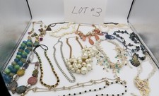 Costume Jewelry Lot 16 Necklaces 14 Bracelets 9 Earrings 7 Pins/Pendan Resale 3