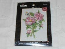 Bucilla Peonies Cross Stitch Kit 4.75" x 6.5" New