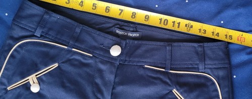 Boston Proper Navy Pants With Tan Piping - Picture 8 of 10