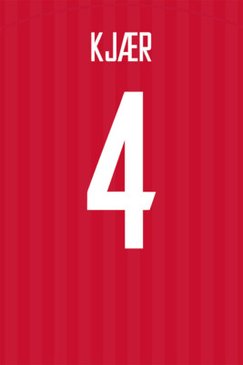 Denmark #4 Simon Kjaer World Soccer Championship Wall Art Decor - POSTER 20''x30''