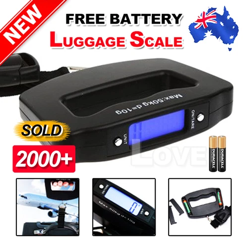 Electronic Portable Digital Luggage Scale Handheld Travel Suitcase Weighing 50KG