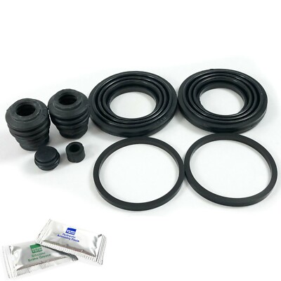 Bigg Red - Brake Caliper Seal Repair Kit - Compatible With Infiniti Front Left Right Fits Akebono Twin 45mm Dia Piston Calipers - View #5
