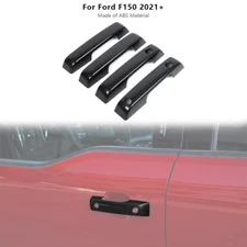 Carbon Fiber Exterior Door Handle Cover Trim Shell For Ford F150 21+ Accessories