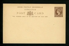 Postal Stationery H&G #5 Gibraltar postal card 1887/1889 Vintage