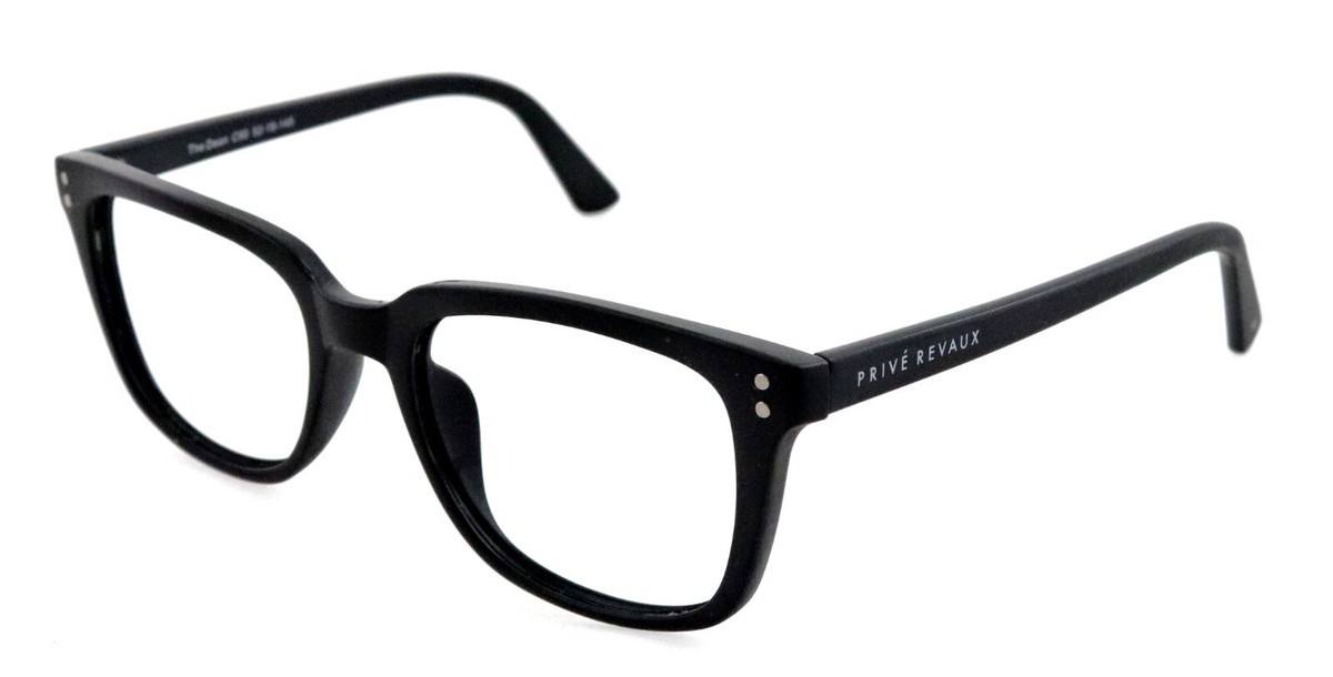 PRIVE REVAUX The Dean C90 52mm Black Sunglasses Eyeglasses Frames