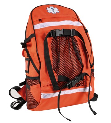 Orange E.M.S. Trauma Backpack - First Response Organized Back Pack Bag