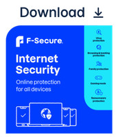 F-Secure Internet Security 2025 - 1, 3, 5 or 10 Device 1 or 2 Year Email Code UK